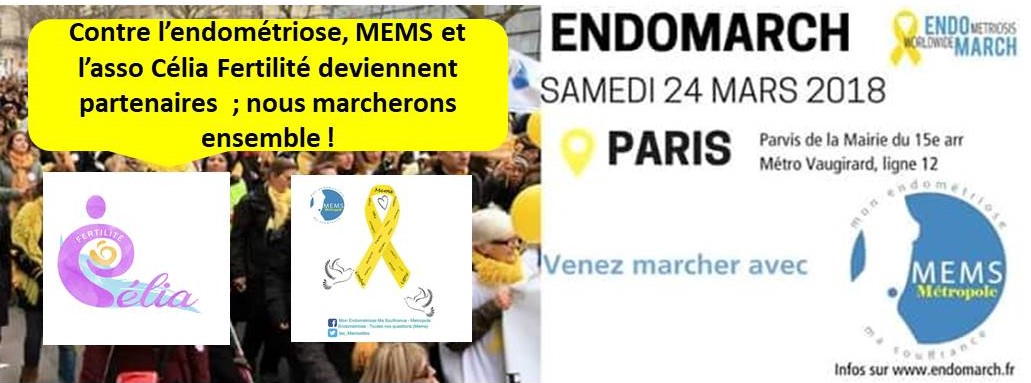 cette image représente l'affiche d'Endomarch 2018 Mems Célia Fertilité